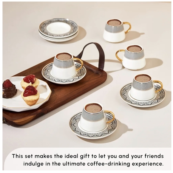 Karaca Globe Espresso set of 6, NIB - Picture 7 of 7